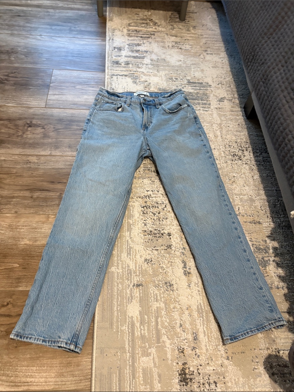 Abercrombie & Fitch Light Blue Straight-Leg Jeans